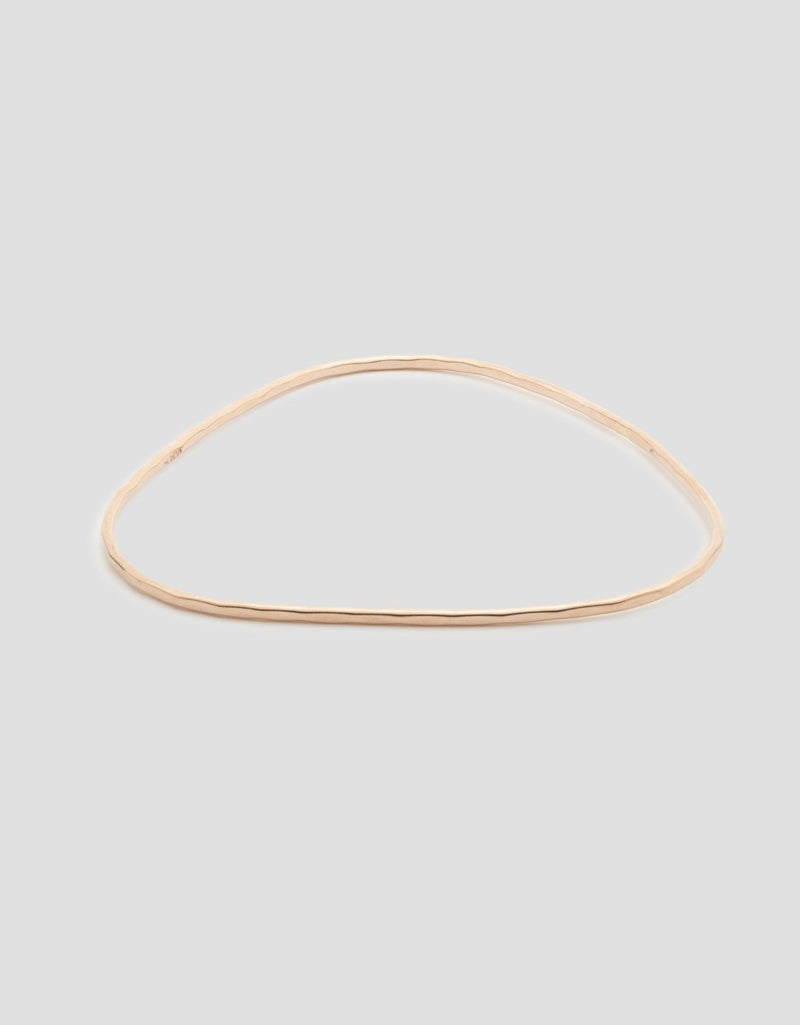 melissa joy manning 14k pink gold heavyweight triangle bangle bracelet
