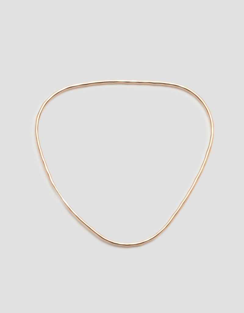 melissa joy manning 14k pink gold heavyweight triangle bangle bracelet