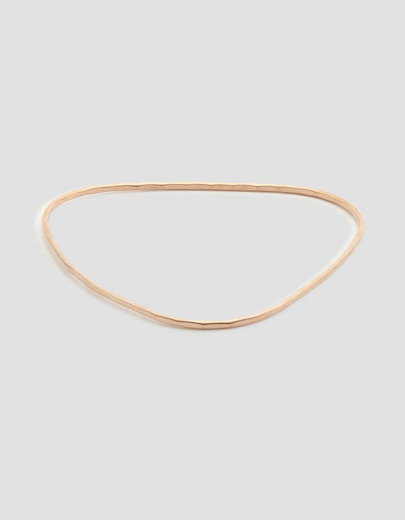 melissa joy manning 14k pink gold heavyweight triangle bangle bracelet