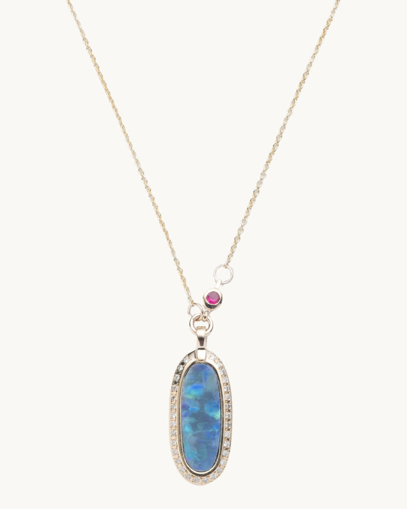 scosha simone pendant necklace opal