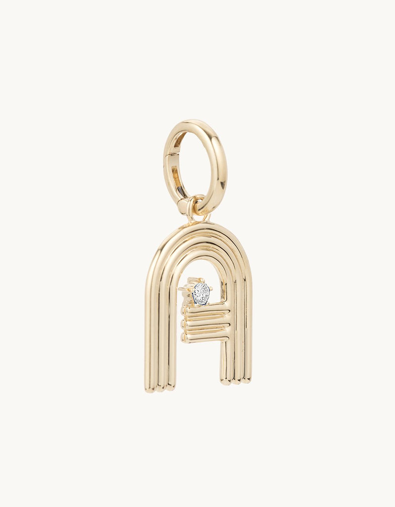 adina reyter groovy diamond initial charm (a)