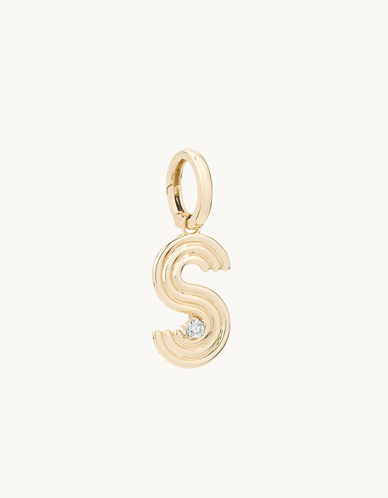 adina reyter groovy diamond initial charm (s)