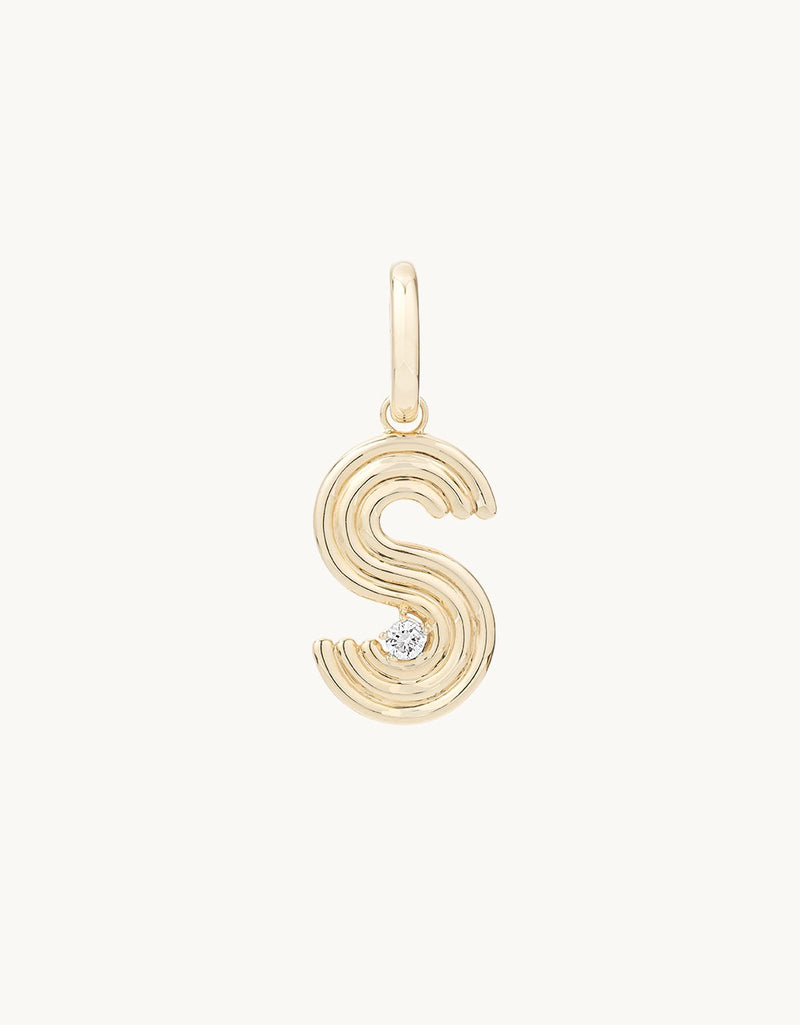 adina reyter groovy diamond initial charm (s)