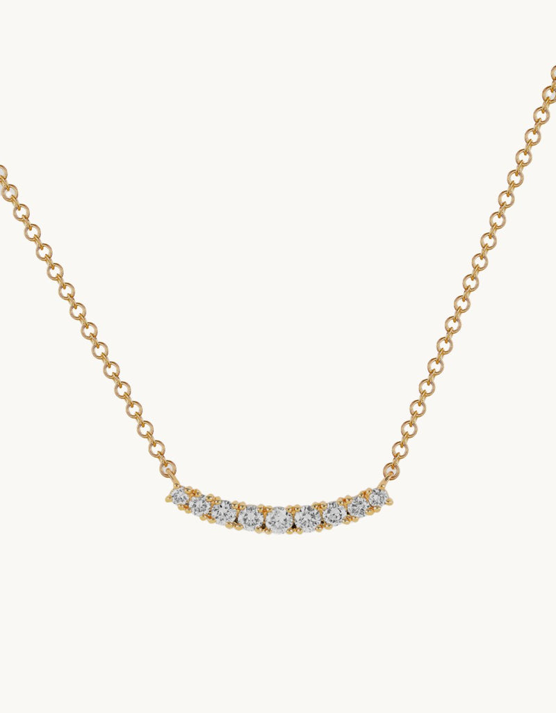 ef collection full cut diamond arc necklace