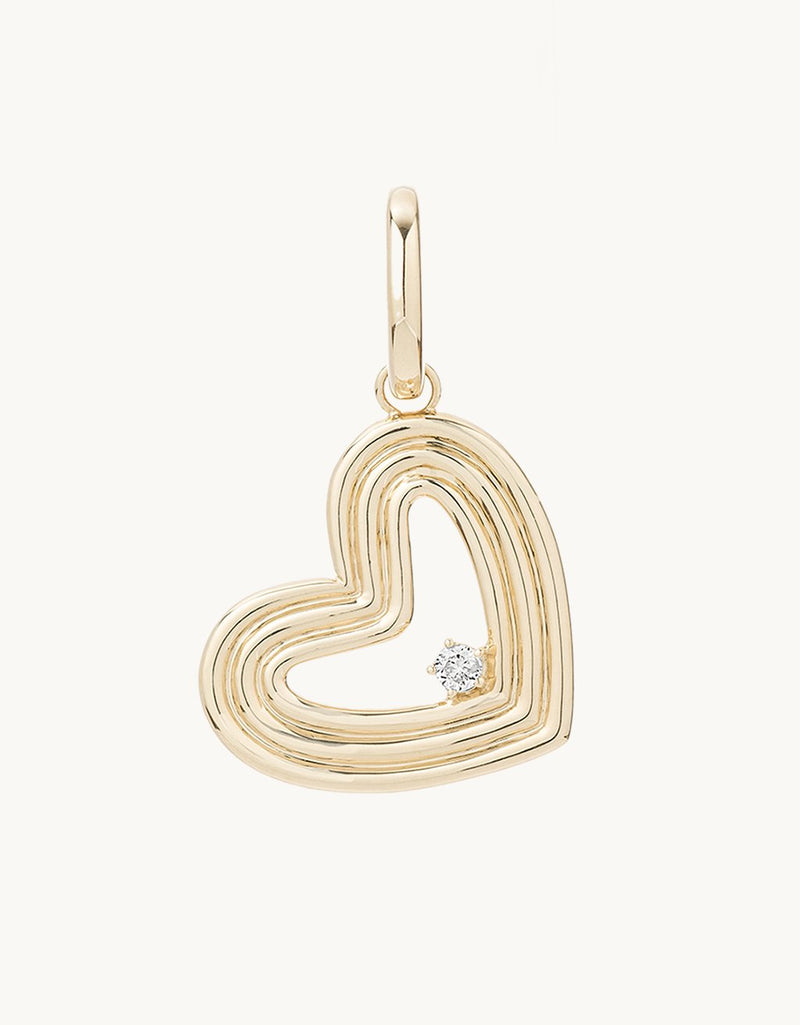 adina reyter Groovy Diamond Heart Hinged Charm