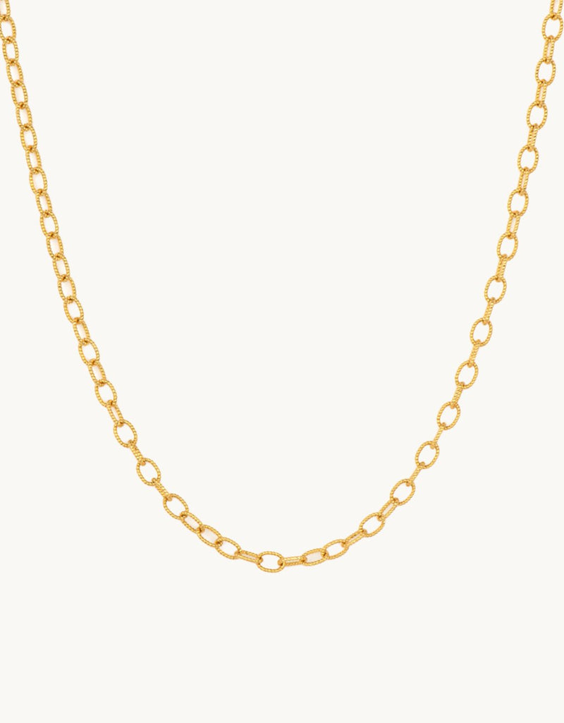 three stories Classic Medium Textured Oval Chain
