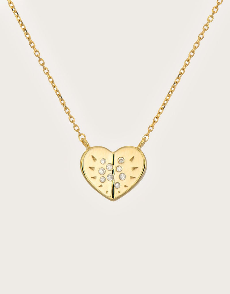 three stories Small Love Explosion Heart Necklace