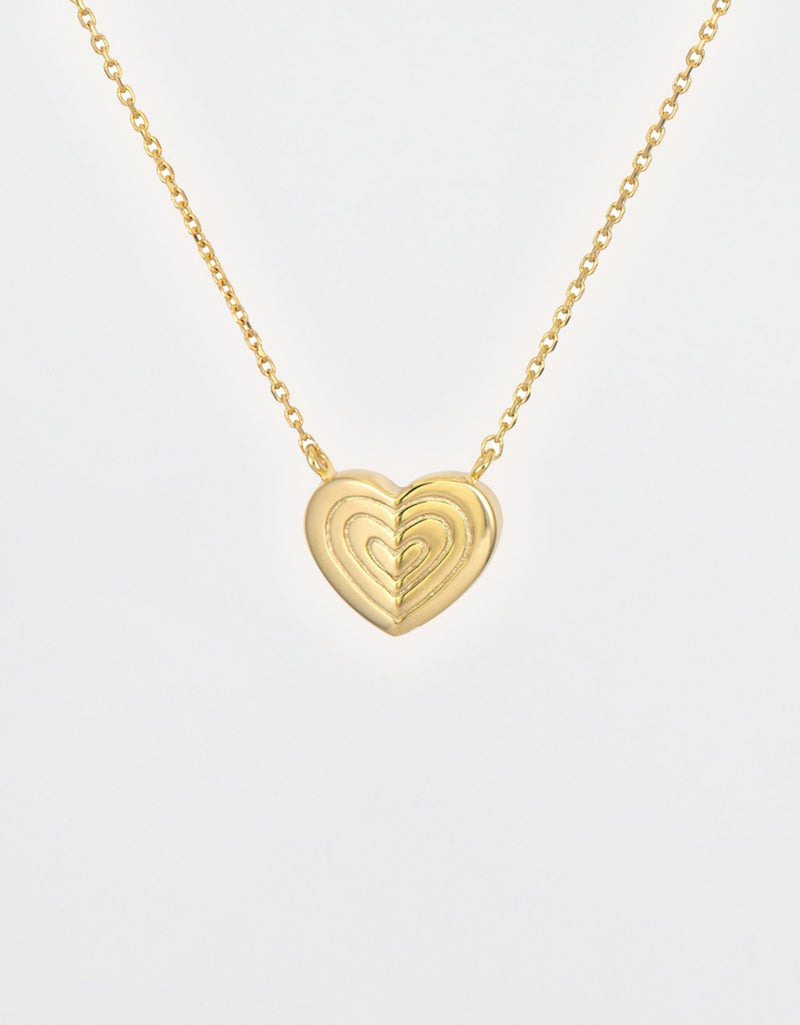 three stories Small Love Explosion Heart Necklace