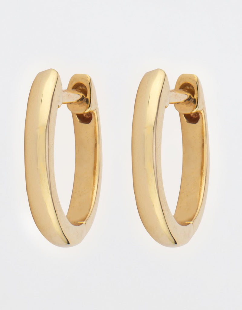 three stories Shiny Gold Hoops