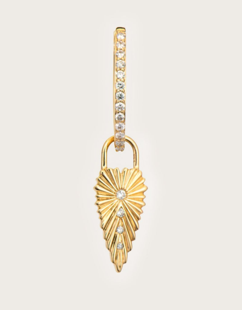 three stories Ruffled Heart Charms