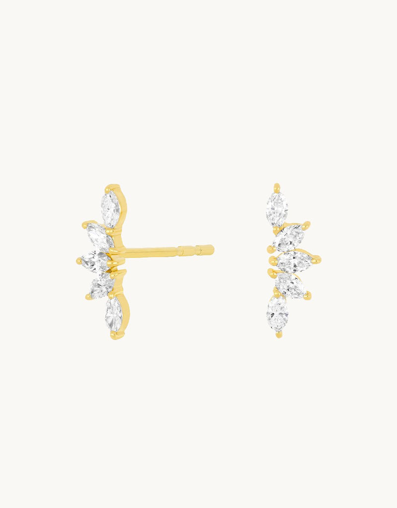 ef collection diamond marquise fan earring