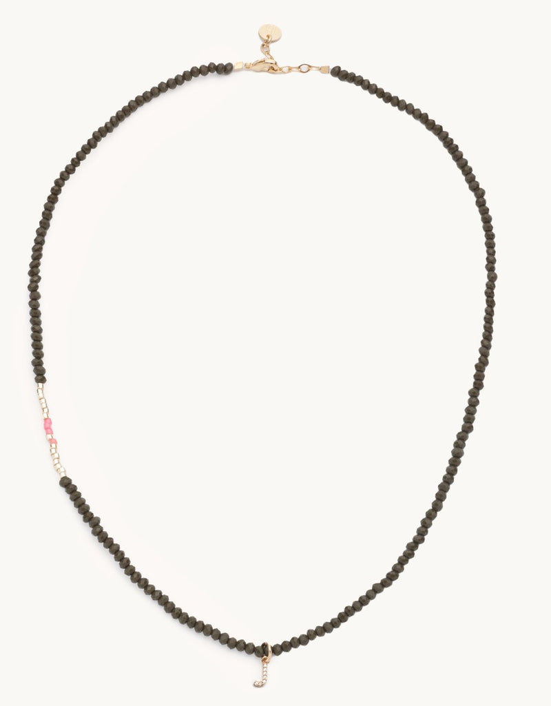 bbuble celeste letter necklace