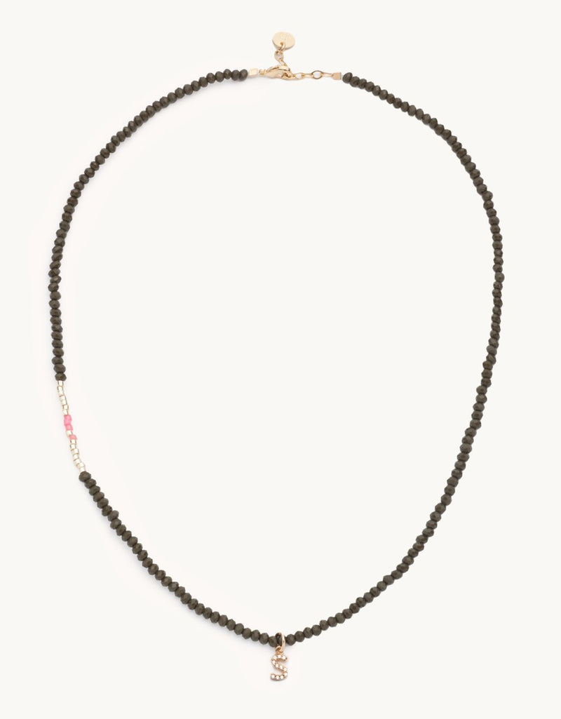 bbuble celeste letter necklace