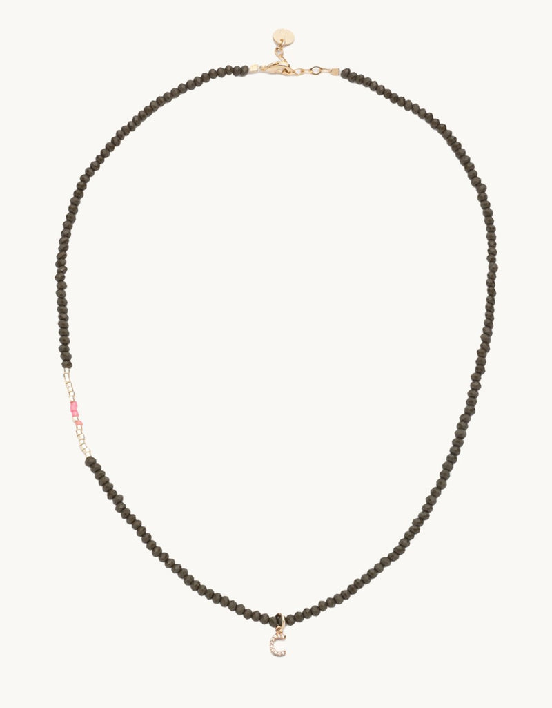 bbuble celeste letter necklace