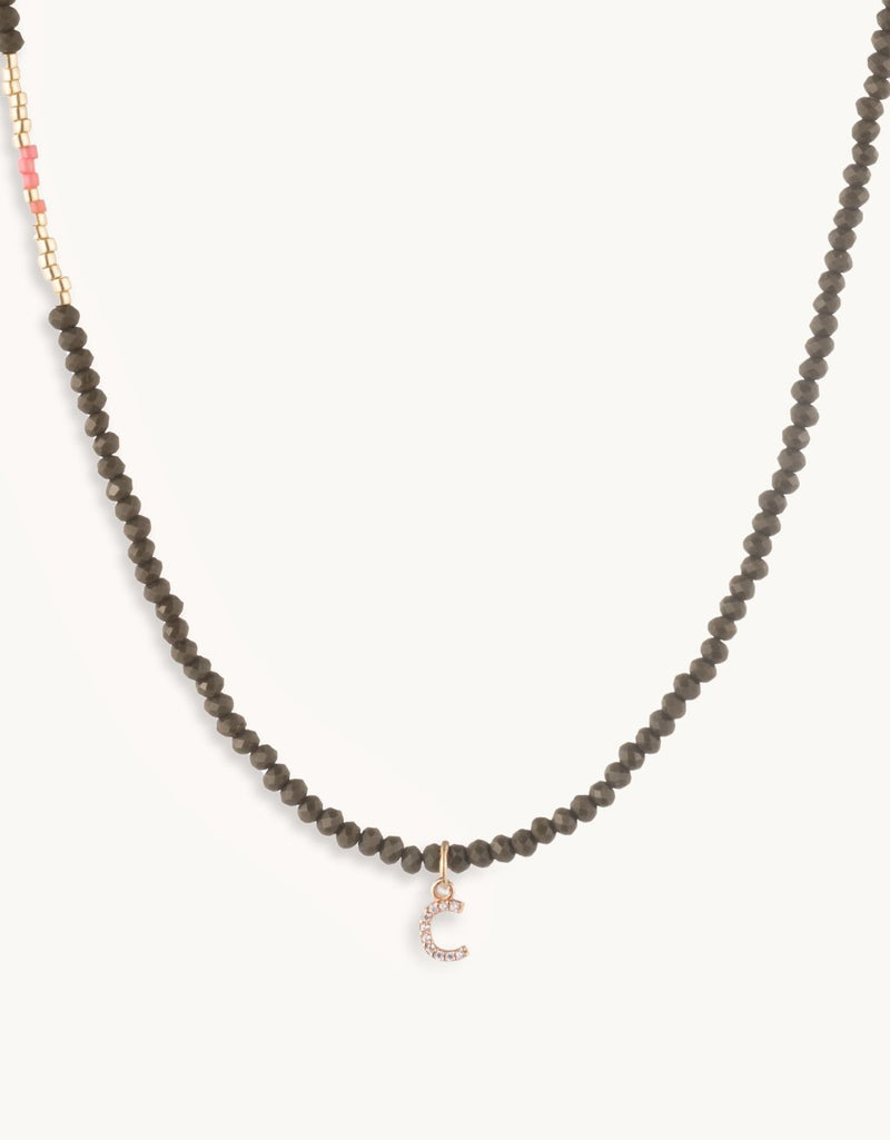 bbuble celeste letter necklace