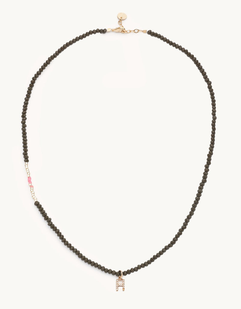 bbuble celeste letter necklace