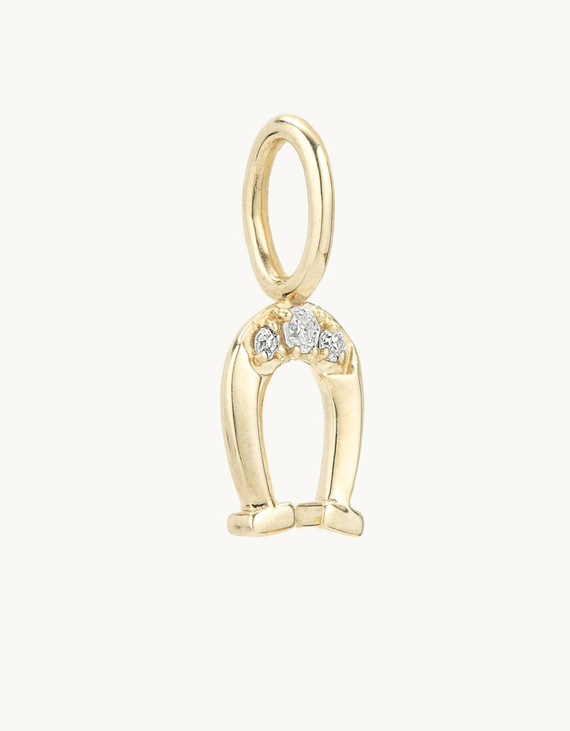 adina reyter diamond horseshoe mini bead charm