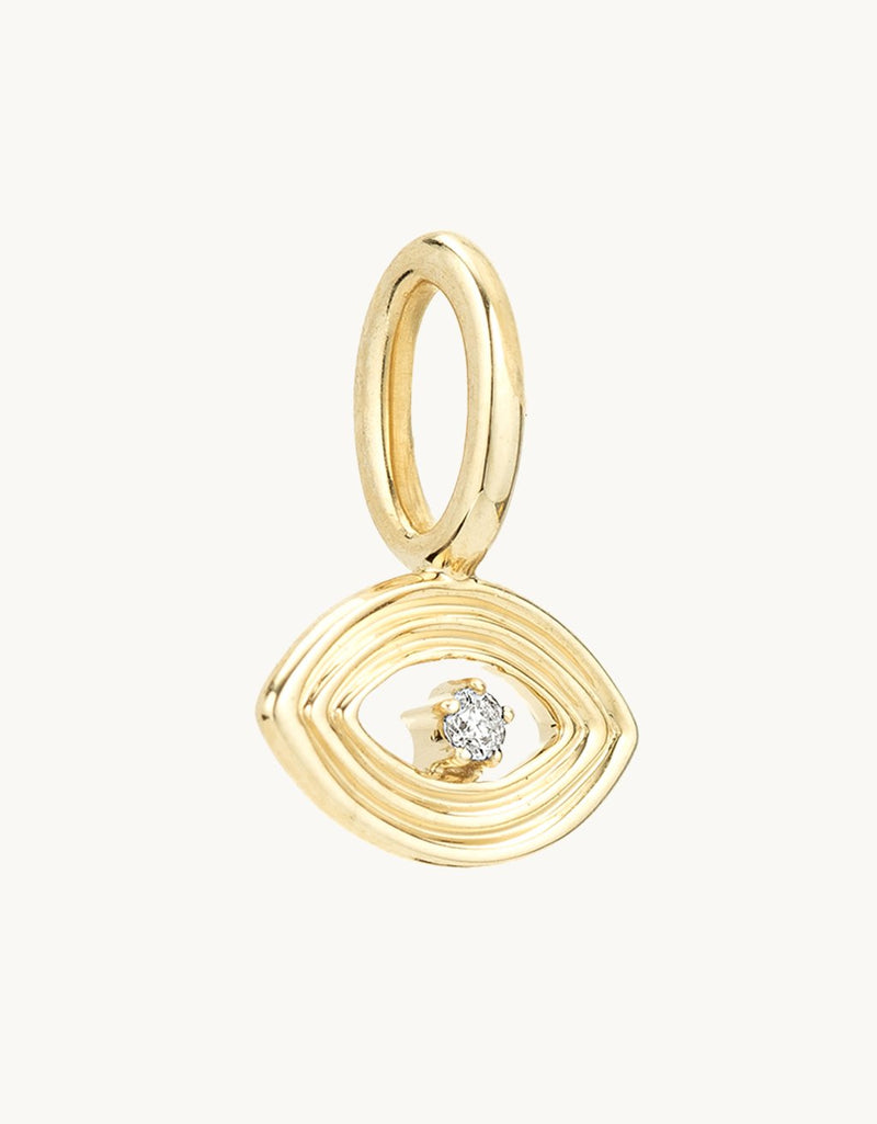 adina reyter Groovy Diamond Evil Eye Mini Bead Charm