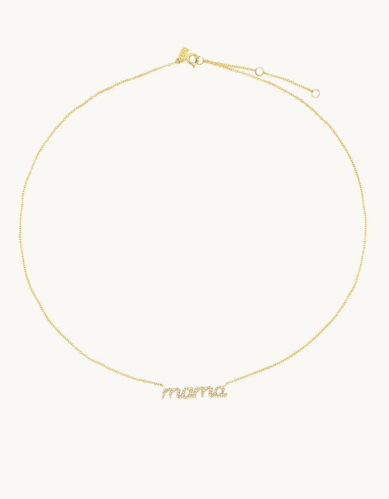 EF Collection Script Diamond Mama Necklace