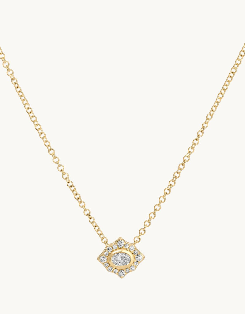 EF Collection Daphne Oval Diamond Necklace
