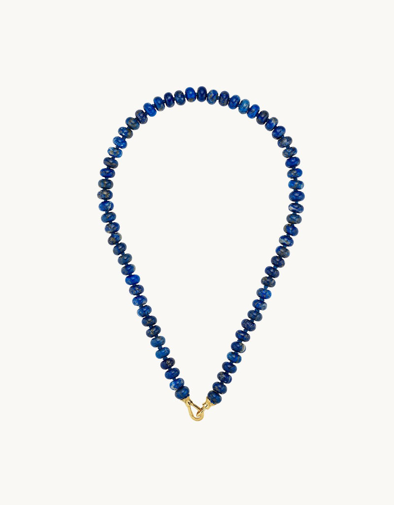 Kate Collins Lapis Lazuli Rondelle Bead Necklace