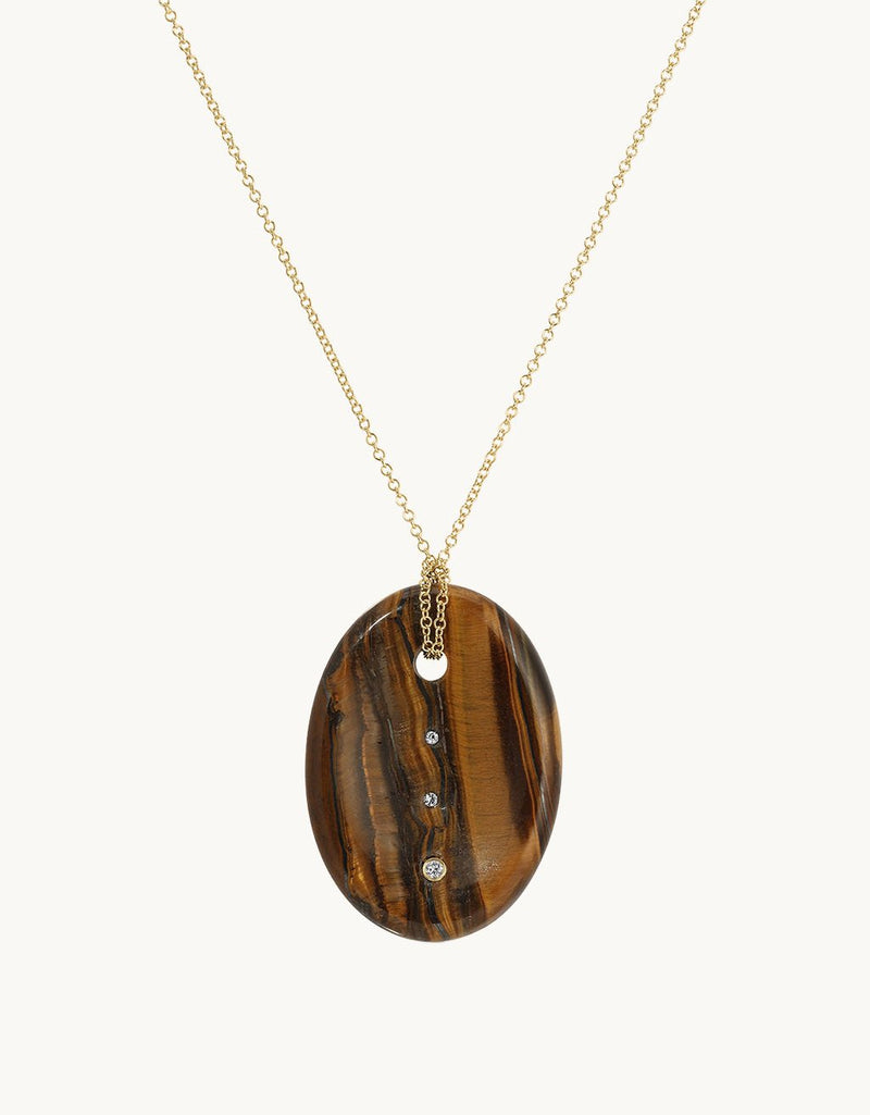 EF Collection Tiger's Eye Aura Necklace