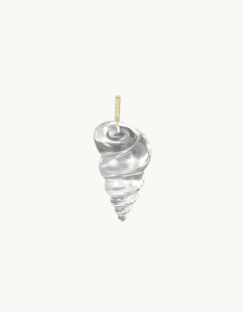 Kate Collins Crystal Tulip Shell Pendant