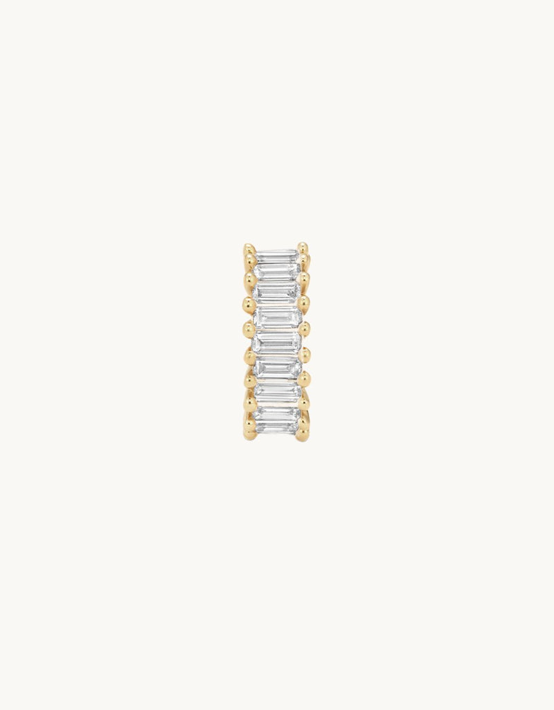 Adina Reyter Diamond Prong Set Baguette Big Bead