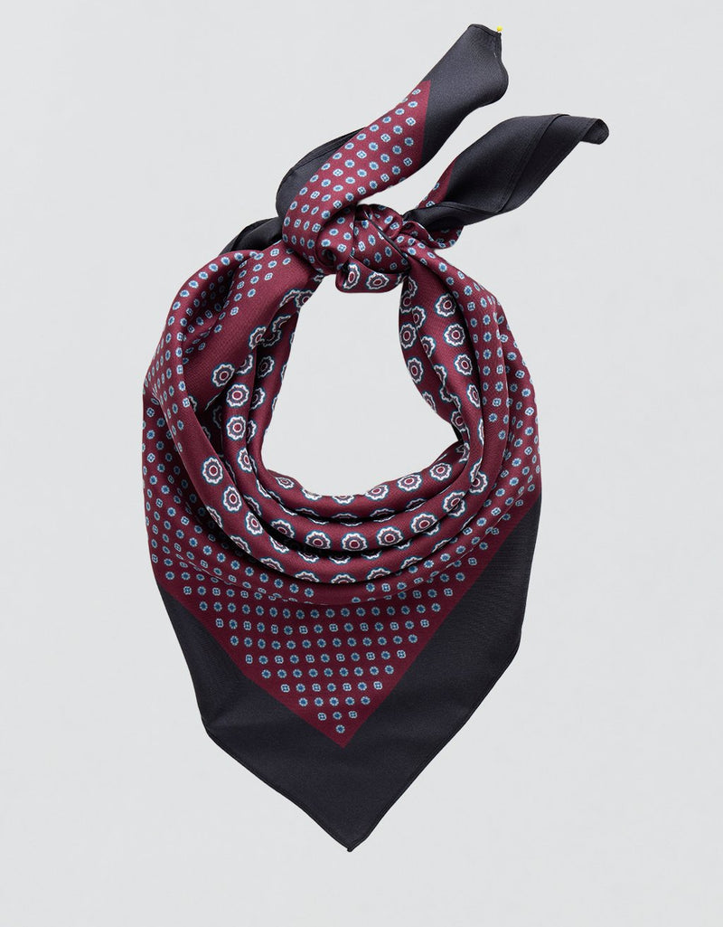 Unsubscribed Silk Scarf in Foulard Print