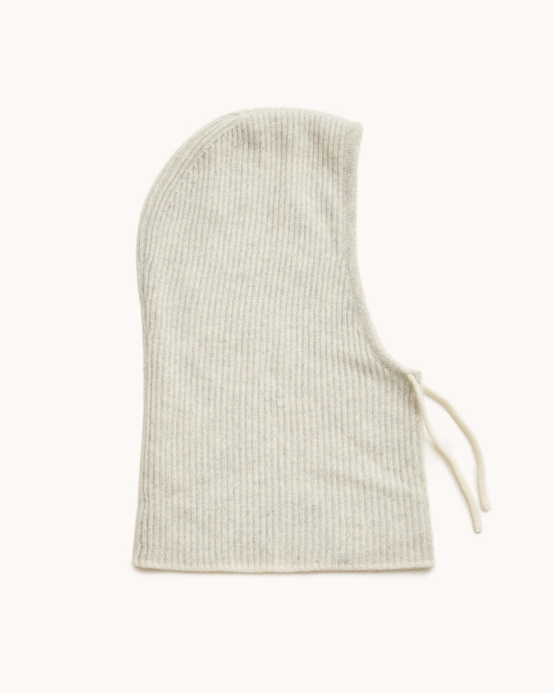 Unsubscribed Cocoon-Weight Cashmere Ribbed Hood