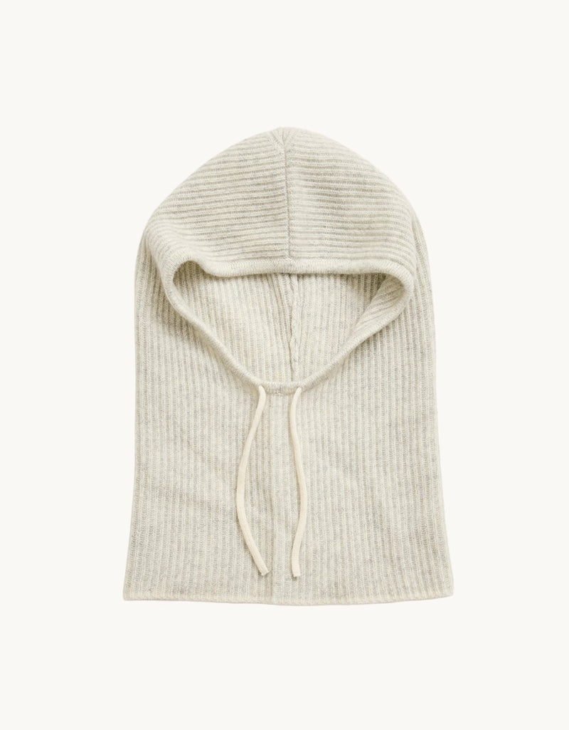 Unsubscribed Cocoon-Weight Cashmere Ribbed Hood