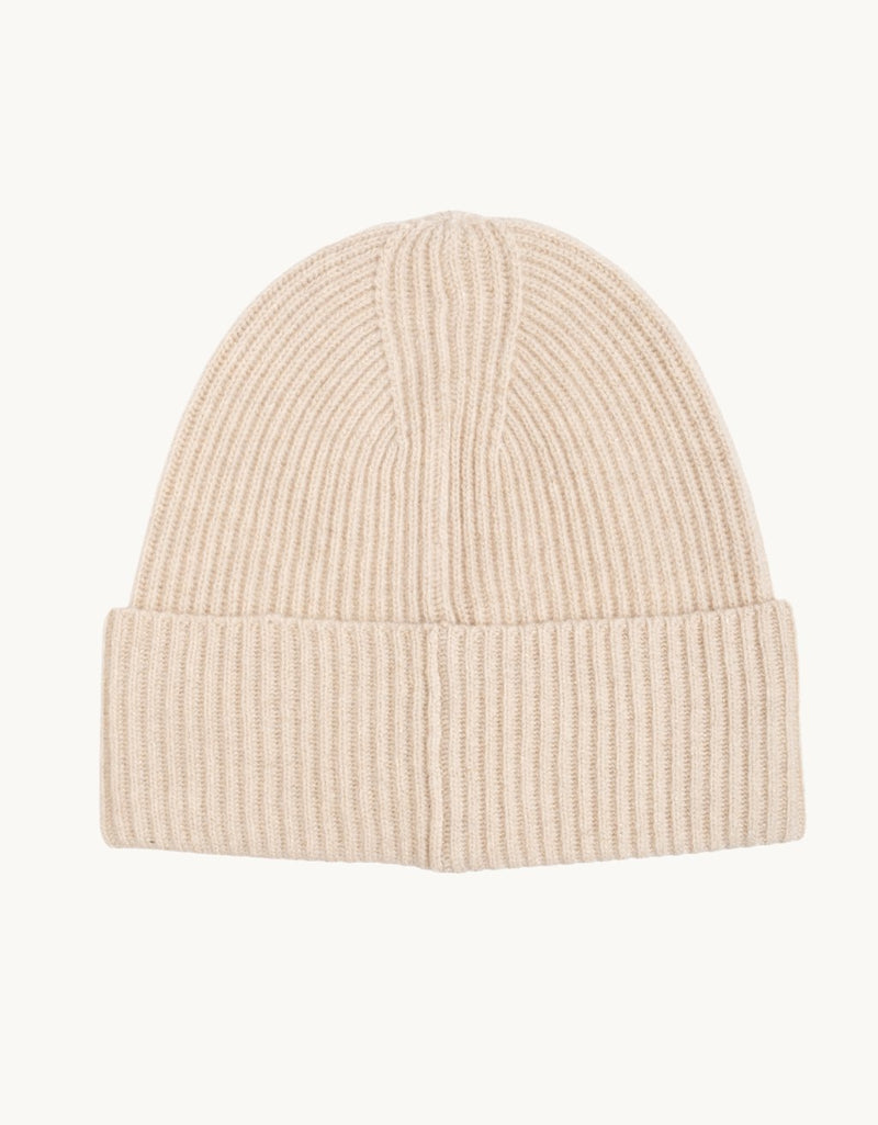 Unsubscribed Cocoon-Weight Cashmere Shimmer Ribbed Beanie