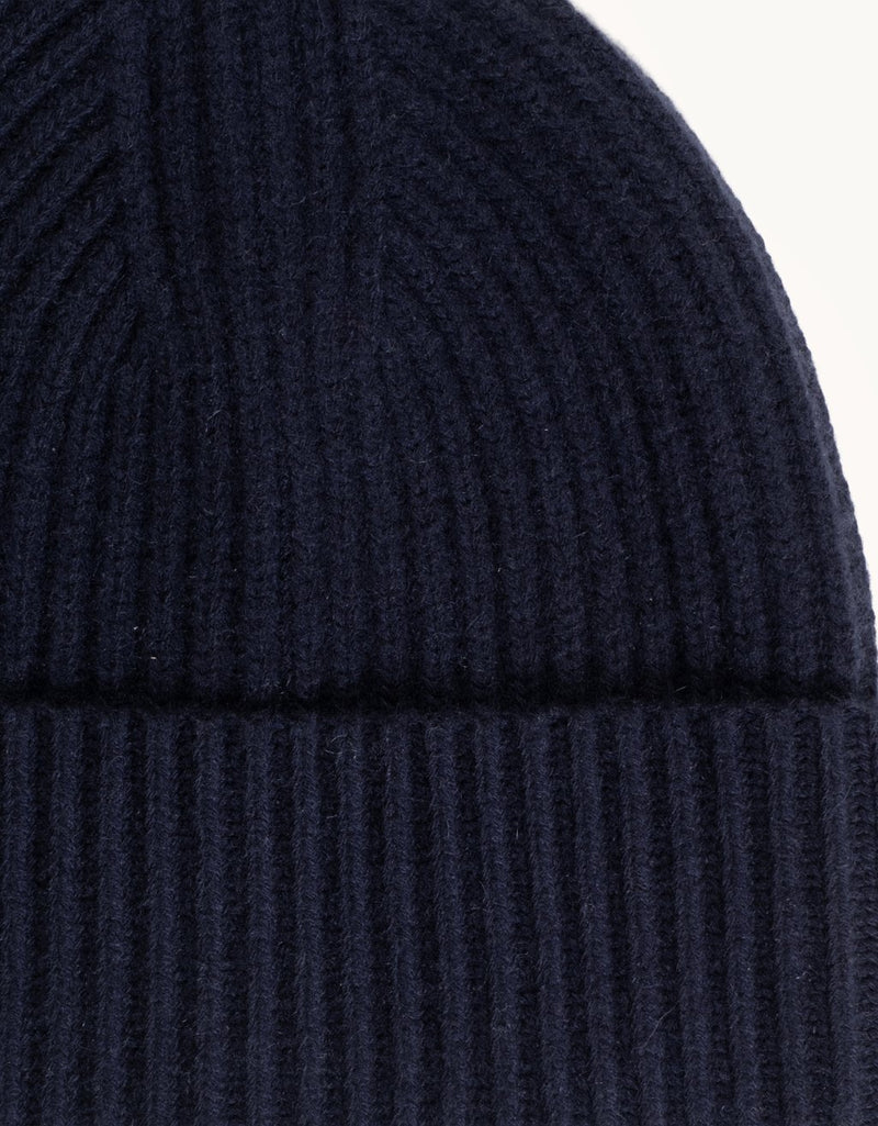 Unsubscribed Winter-Weight Cashmere Ribbed Beanie