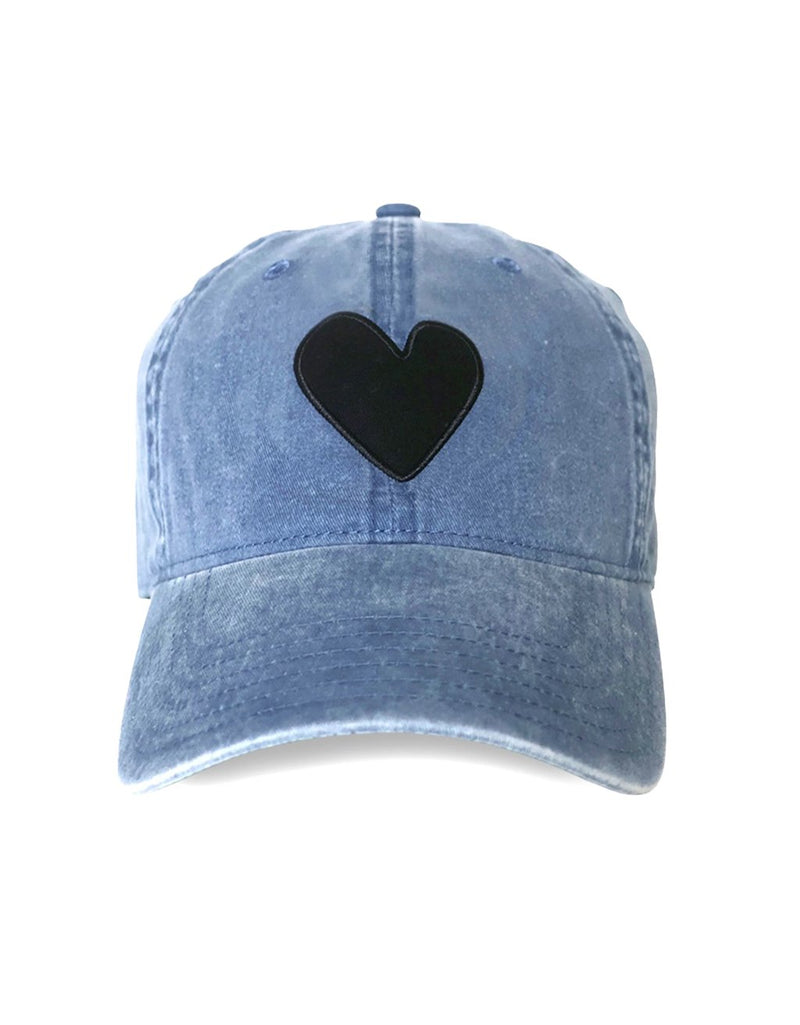 Kerri Rosenthal Imperfect Heart Baseball Cap in Denim