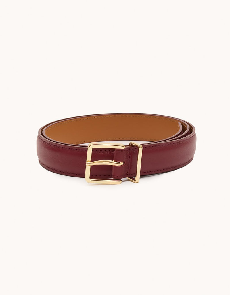 Maison Boinet Nappa Lined Crust Leather Belt