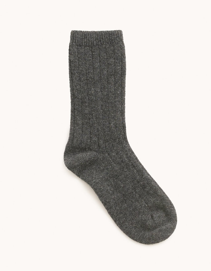 Hansel From Basel Italia Cashmere Cozy Rib Crew Socks