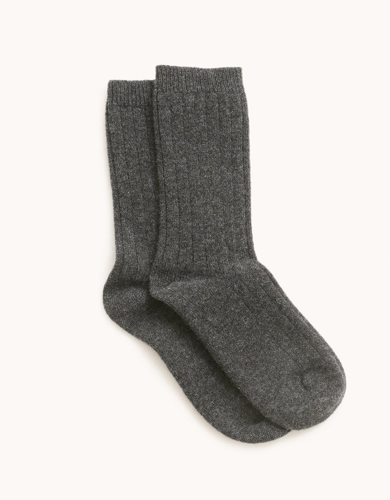 Hansel From Basel Italia Cashmere Cozy Rib Crew Socks