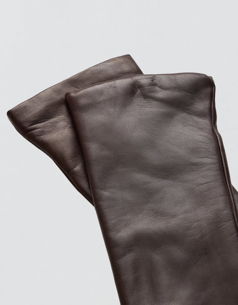 Unsubscribed Long Leather Gloves
