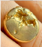 3GOG TS Vintage 18K organic texture signet ring MANUAL ADD