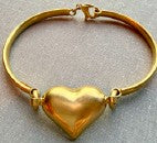 3GOG TS Vintage 18K puffy heart bar link bracelet MANUAL ADD
