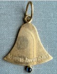 3GOG TS Vintage 14K wedding anniversary bell with sapphire cabochon pendant MANUAL ADD